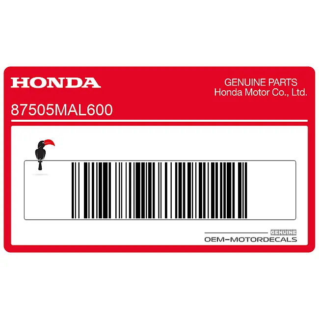 Honda CBR600F Hurricane Adesivo Informazioni Pneumatici Forcellone OEM 87505MAL600