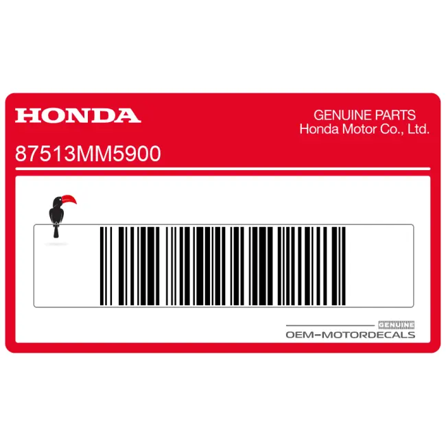 Honda CBR600F HURRICANE Naklejka na zbiornik paliwa - rezerwa Naklejka ostrzegawcza OEM 87513MM5900