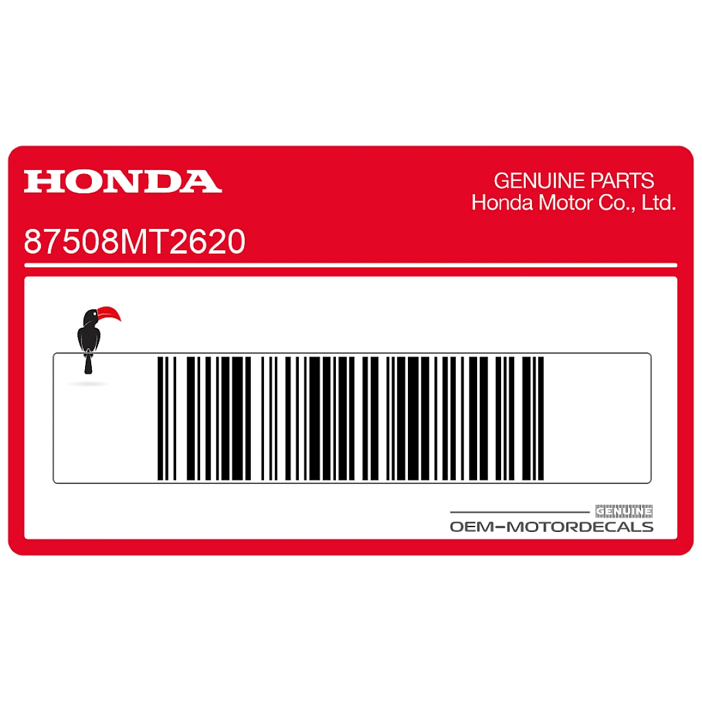 Honda CBR600F HURRICANE Radiator Waarschuwingssticker Origineel Fabrieksonderdeel 87508MT2620 Hoogwaardige Vinyl Sticker