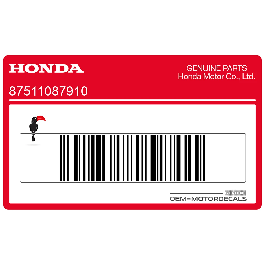 Etiqueta advertencia Honda CBR600F Hurricane Soporte Casco OEM 87511087910