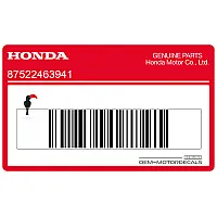 HONDA Waarschuwingssticker voor windscherm 87522-463-941