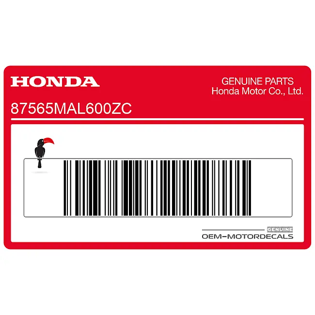 Pegatina de advertencia Honda CBR600F HURRICANE OEM 87565MAL600ZC
