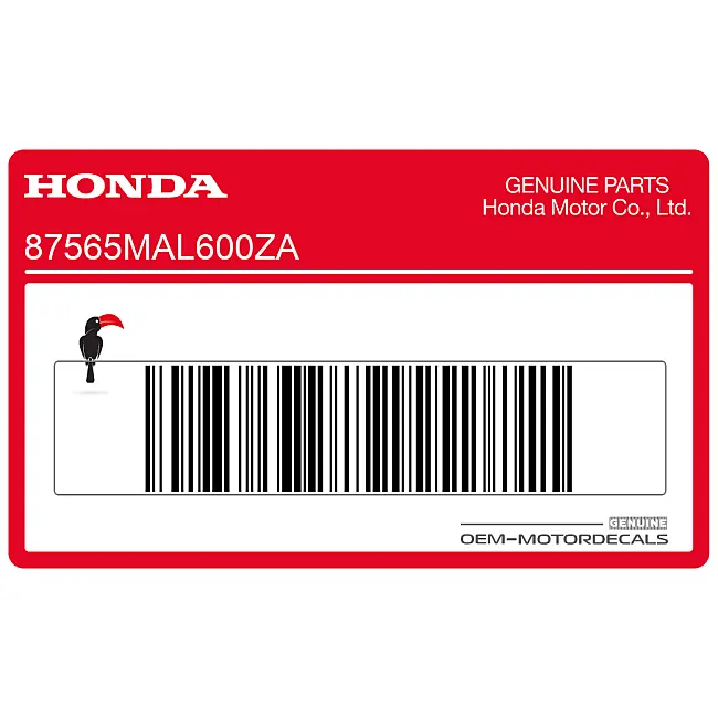 Etichetta di cautela telaio Honda CBR600F Hurricane OEM 87565MAL600ZA