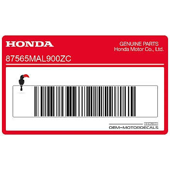 CBR600F frame waarschuwingssticker