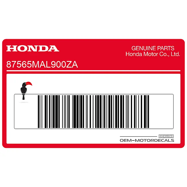 Honda CBR600F HURRICANE Naklejka ostrzegawcza OEM 87565MAL900ZA