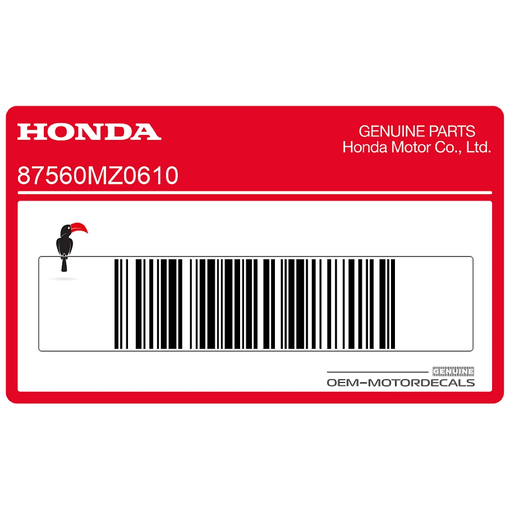 Honda CBR600F HURRICANE Caution Label Warning Decal OEM 87560MZ0610