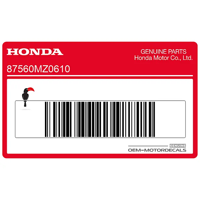Honda CBR600F HURRICANE Caution Label Warning Decal OEM 87560MZ0610