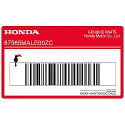 Frame or fairing caution label