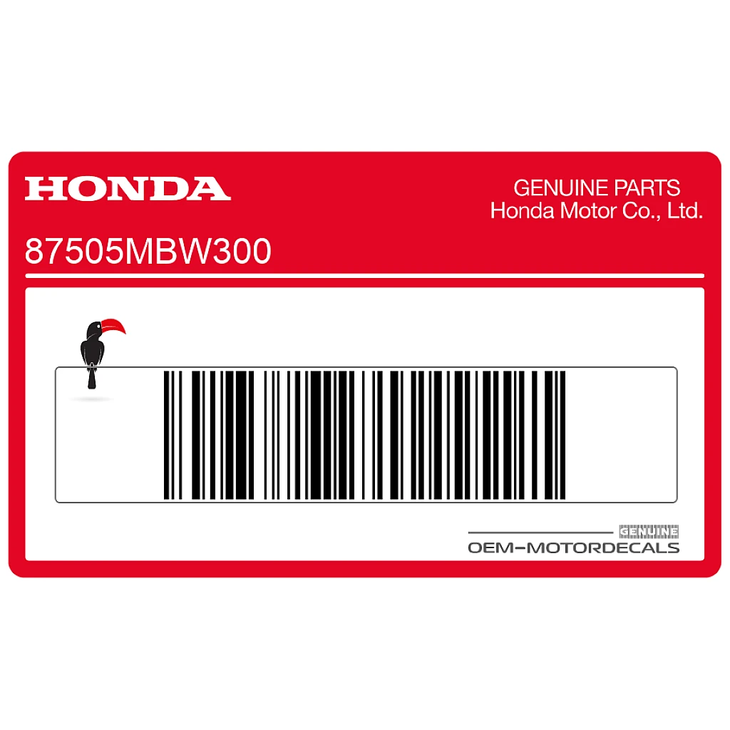 Adesivo avviso pneumatici forcellone Honda CBR600F HURRICANE OEM 87505MBW300