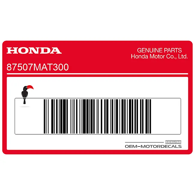 Honda CBR600F HURRICANE Drive Chain Label OEM 87507MAT300