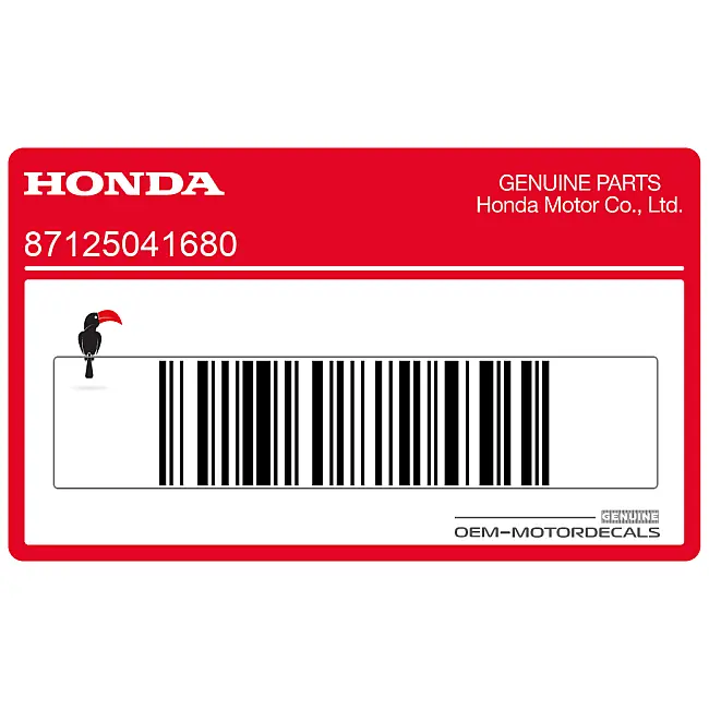 Targhetta di avviso Honda CBR600F Hurricane OEM 87125041680