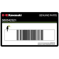 KAWASAKI Untere Verkleidung Kawasaki Logo Aufkleber, linke Seite 56054-2321