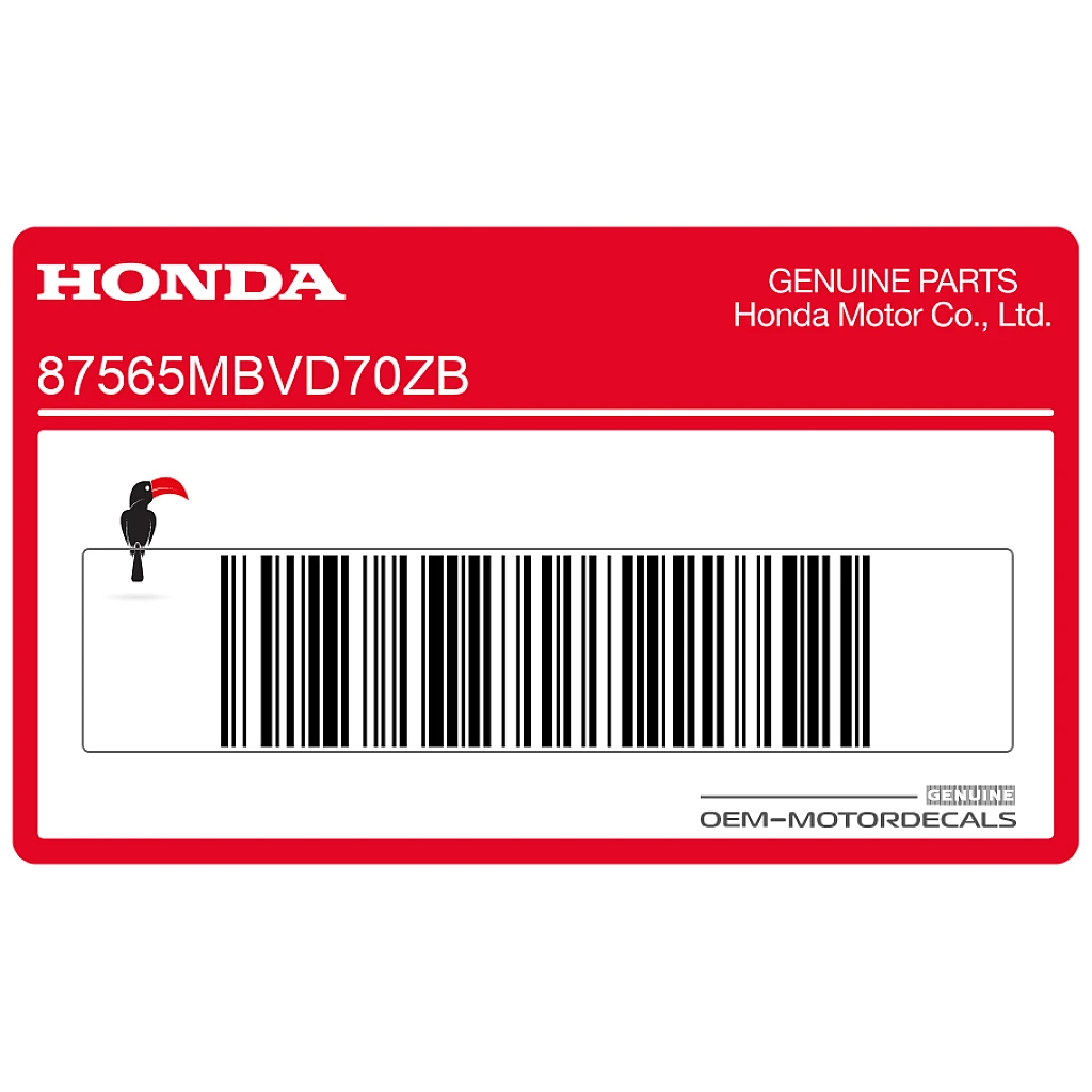 Adesivo Honda CBR600F Hurricane OEM 87565MBVD70ZB