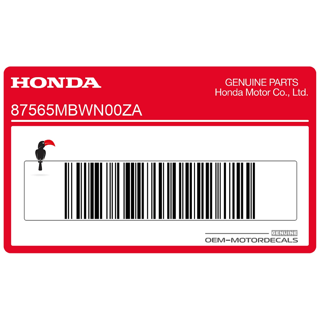 Honda CBR600F Hurricane Warnhinweisaufkleber OEM 87565MBWN00ZA