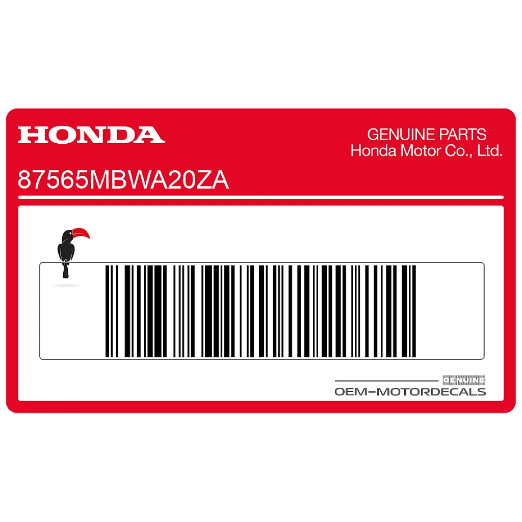 Honda CBR600F Hurricane Naklejka ostrzegawcza OEM 87565MBWA20ZA