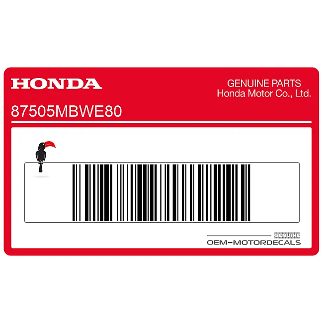 Honda CBR600F Hurricane Swingarm Tire Information Label OEM 87505MBWE80