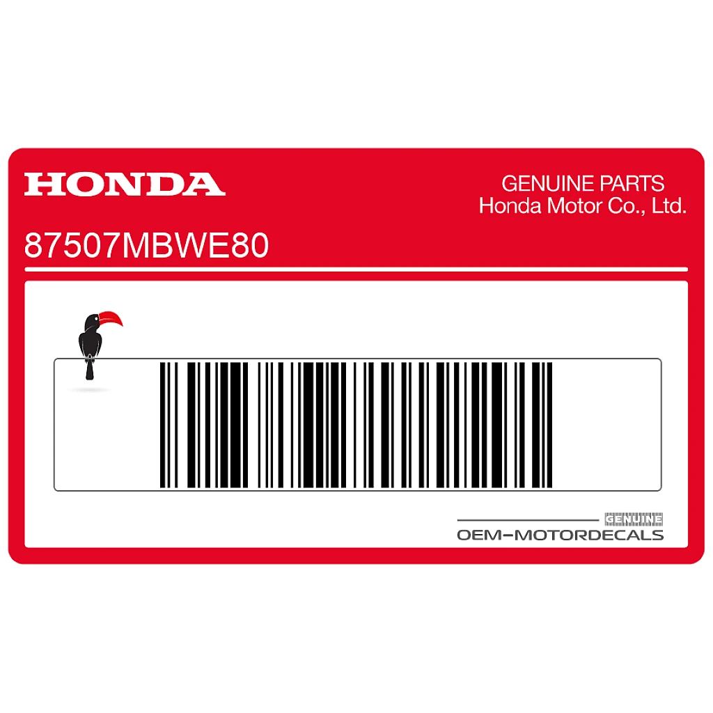 Adesivo Catena Trasmissione Forcellone Honda CBR600F Hurricane OEM 87507MBWE80