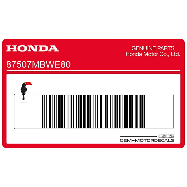 Autocollant de chaîne de transmission sur bras oscillant Honda CBR600F Hurricane OEM 87507MBWE80