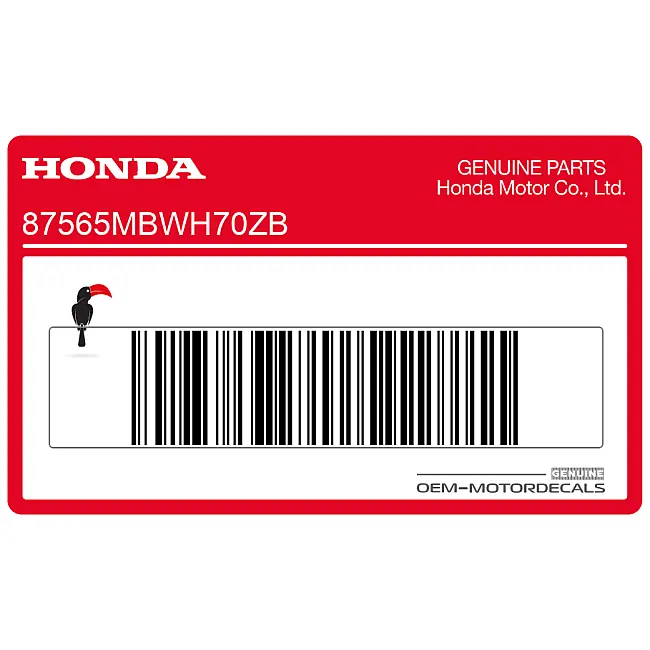 Honda CBR600F HURRICANE Adesivo di avvertenza Sezione Etichetta OEM 87565MBWH70ZB
