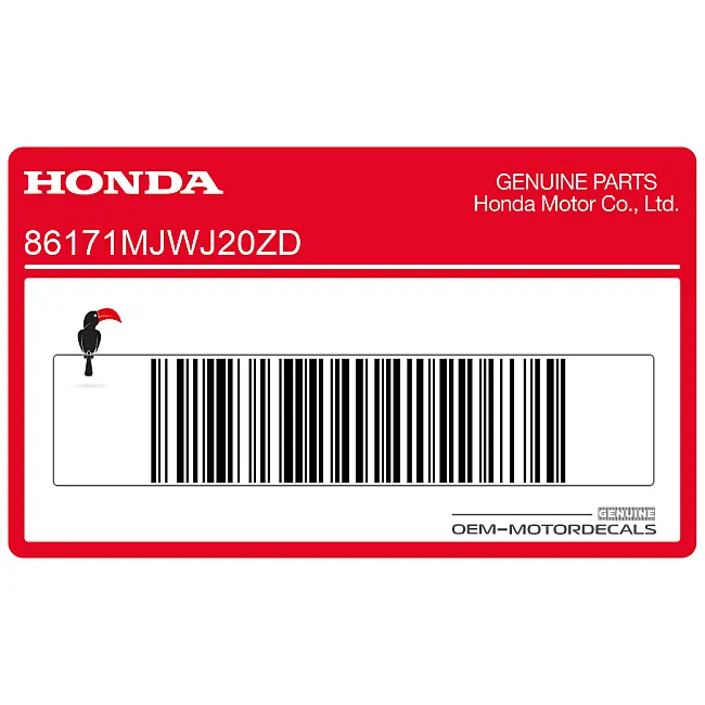 Honda CBR500R Fuel tank CBR stripe right side OEM 86171MJWJ20ZD
