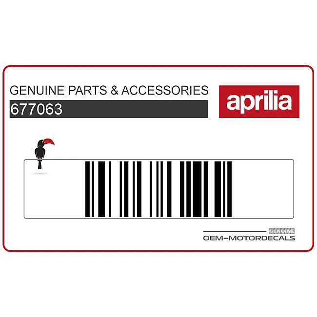 Autocollant de dessous de selle SR 50 Aprilia SR MOTARD 50 côté droit OEM 677063