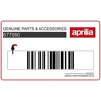 Rechter vorderer Schild SR Aprilia Aufkleber, rechte Seite