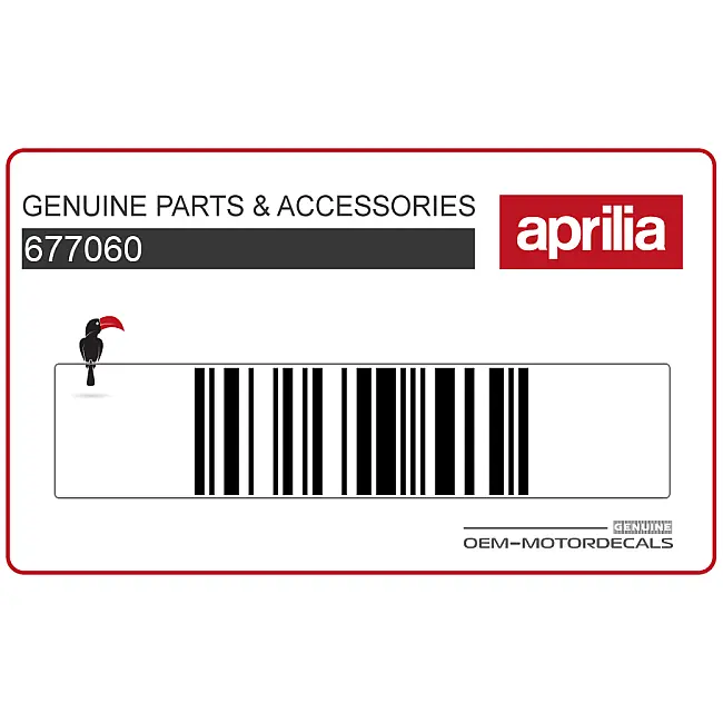 Aprilia SR Motard 50 Adesivo Scudo Anteriore Destro SR Lato Destro OEM 677060