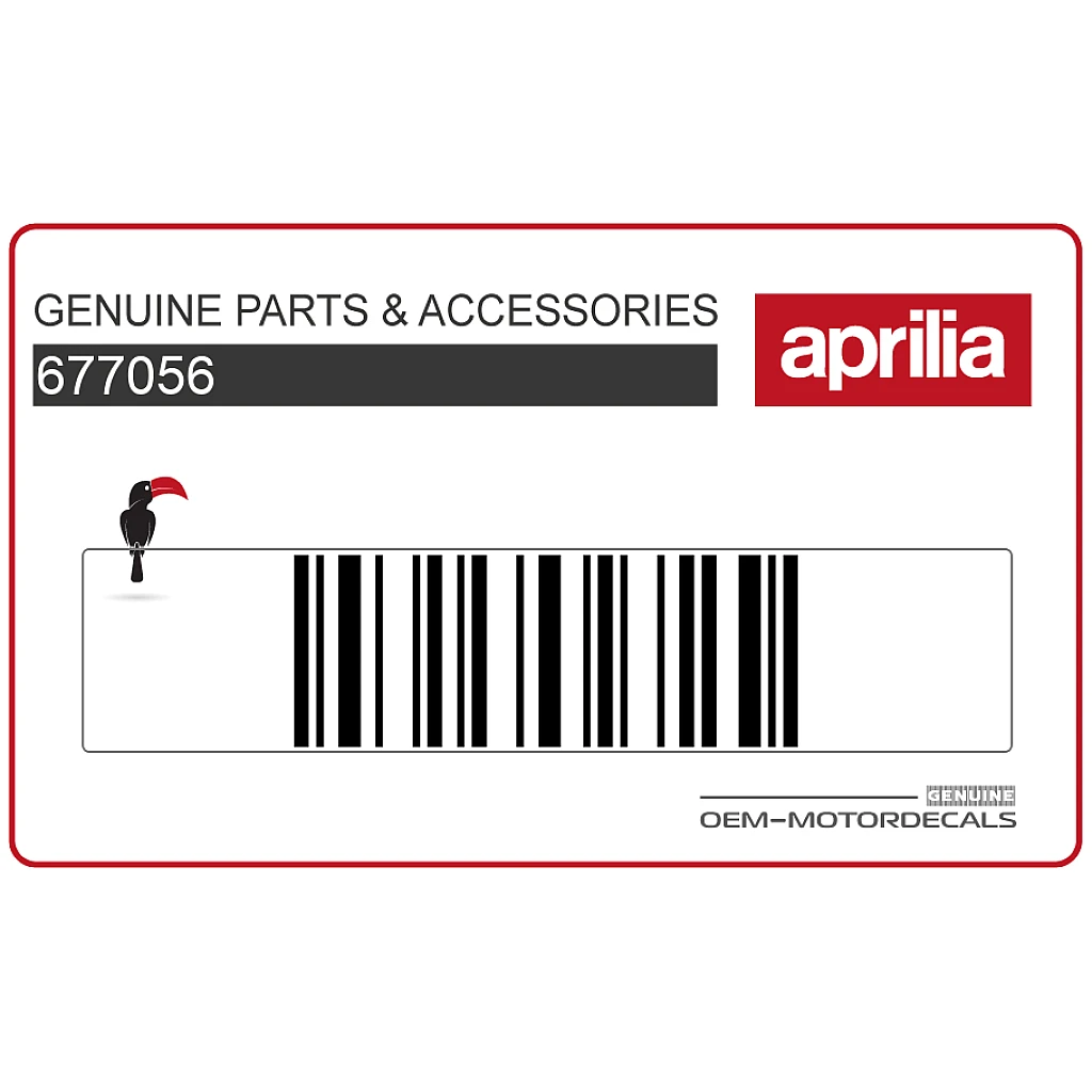 Aprilia SR Motard 50 Adesivo Scudo SR 50 Motard Lato Destro OEM 677056