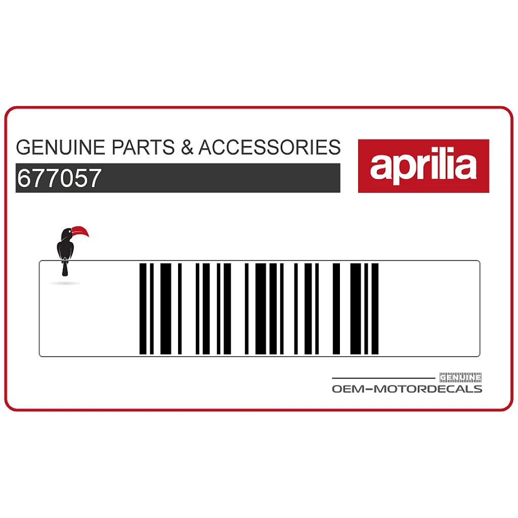 Aprilia SR Motard 50 Linker Voorschild Aprilia SR Sticker Linkerkant OEM 677057