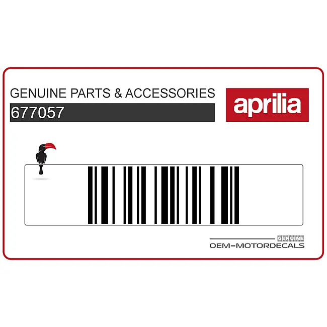 Aprilia SR Motard 50 Linker Frontschild Aprilia SR Aufkleber Linke Seite OEM 677057