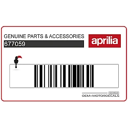 Vorderer Schild Aprilia Band Aufkleber, linke Seite
