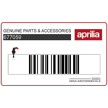 Vorderer Schild Aprilia Band Aufkleber, linke Seite