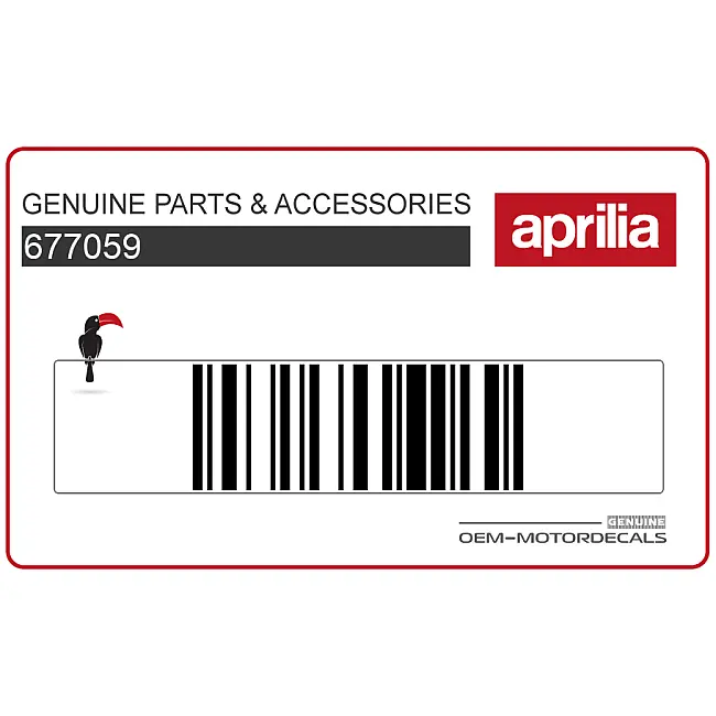 Adesivo carenatura anteriore Aprilia SR Motard Lato Sinistro OEM 677059