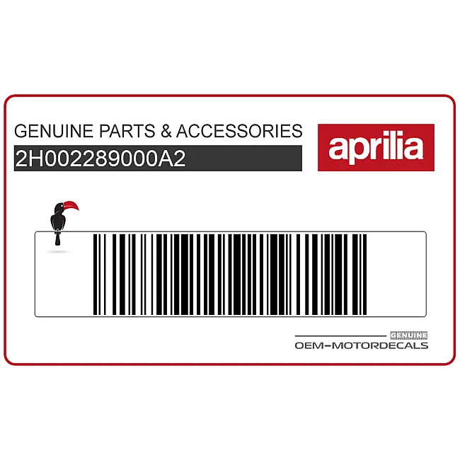 Aprilia SR Motard 50 Left Front Shield Graphic Left Side OEM 2H002289000A2