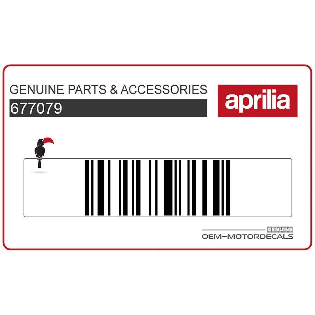 Aprilia SR Motard 125 Right Front Shield 125 Logo Decal Right Side OEM 677079