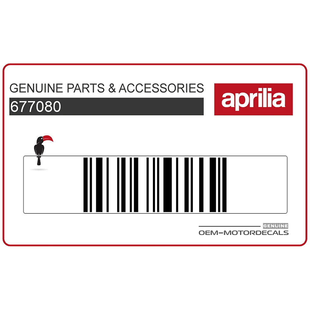 Aprilia SR Motard Vordere Verkleidung 125 Aufkleber Linke Seite OEM 677080