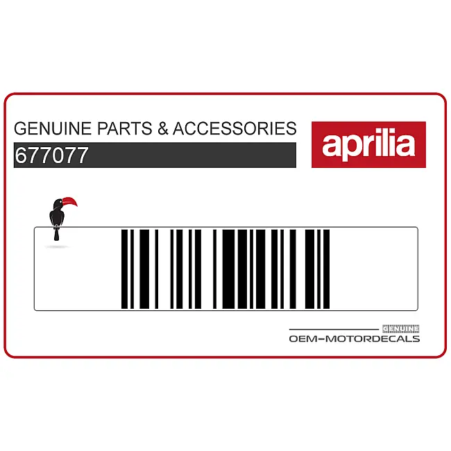 Aprilia SR Motard Front Shield 125 Graphic Right Side OEM 677077