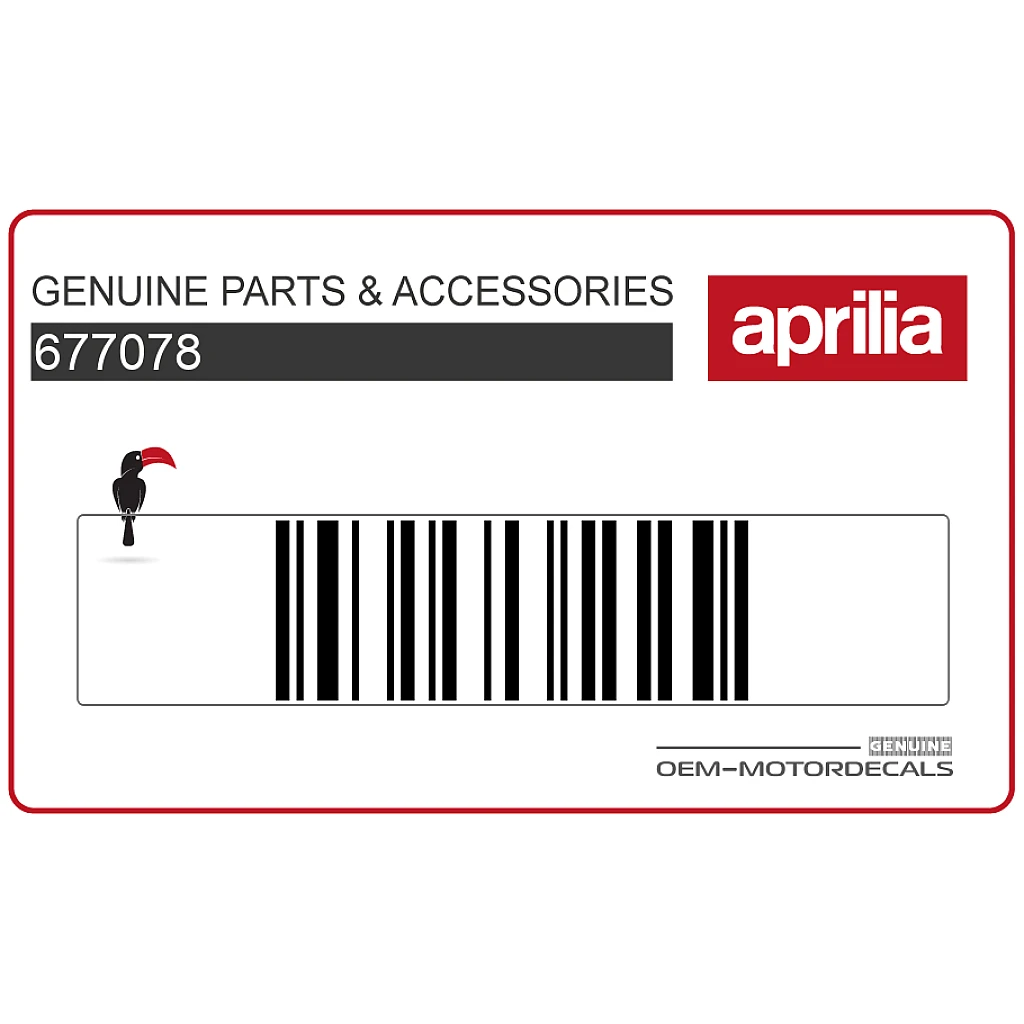 Aprilia SR Motard 125 Adesivo Grafica Carenatura Anteriore Sinistra Lato Sinistro OEM 677078