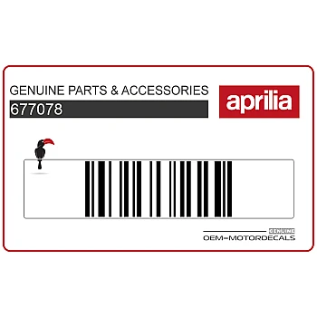 Linker vorderer Schild Aprilia SR Motard 125 Aufkleber, linke Seite