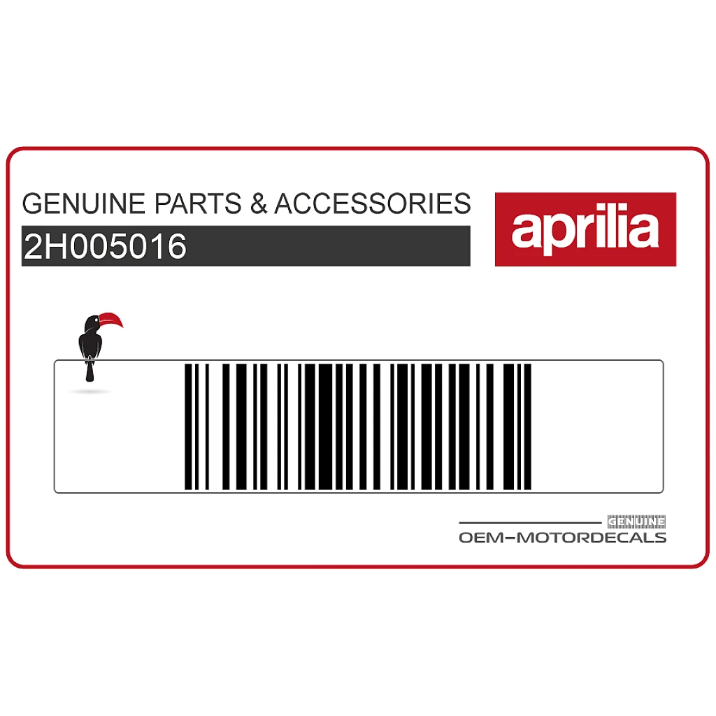 Aprilia SR Motard 125 Onderste Rechter Schild Sticker Rechterkant OEM 2H005016