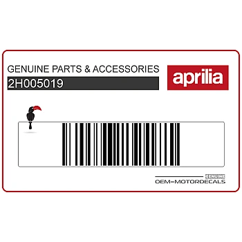 Adesivo carena inferiore Aprilia, lato sinistro