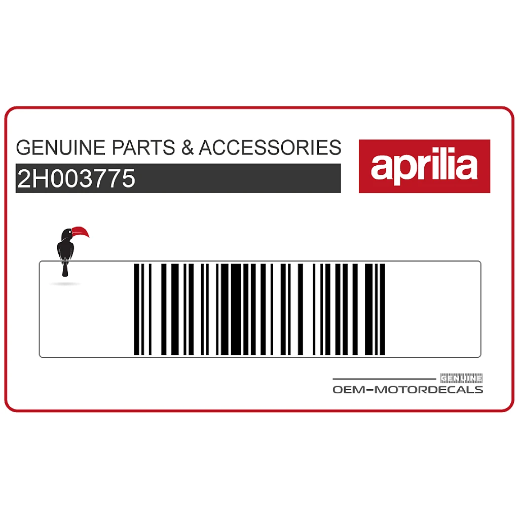Autocollant Aprilia SR Motard pour sabot moteur, côté droit, OEM 2H003775