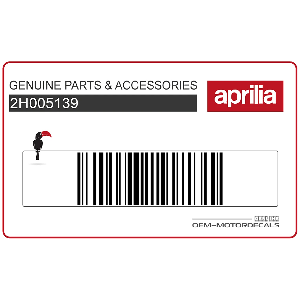 Aprilia SR Motard 125 Naklejka na górną owiewkę boczną prawa strona OEM 2H005139