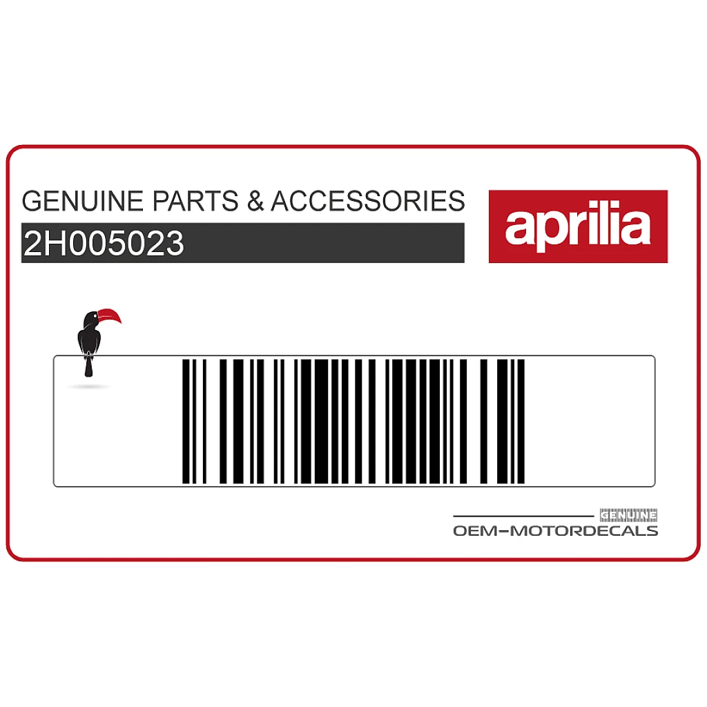 Autocollant de flanc Aprilia SR Motard 125, côté gauche, supérieur, OEM 2H005023
