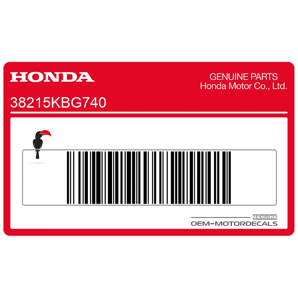 Honda CB250 Fuse Box Caution Label OEM 38215KBG740
