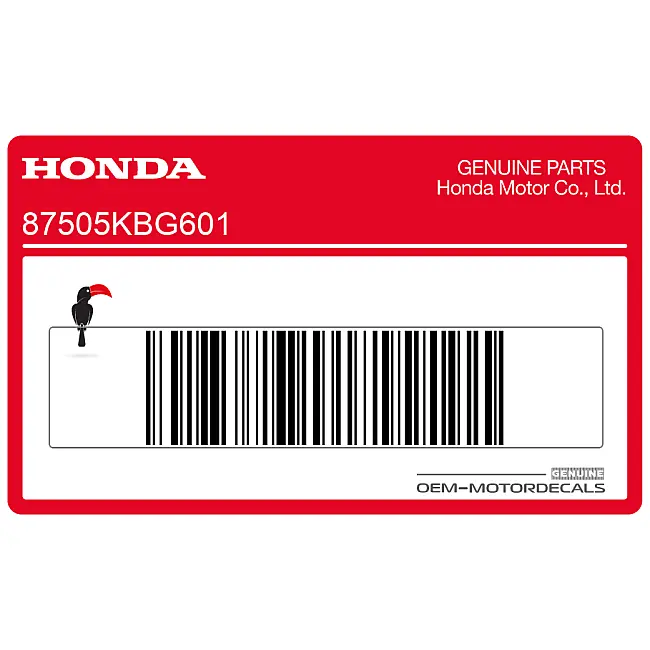 Honda CB250 Naklejka ostrzegawcza na osłonę łańcucha Naklejka ostrzegawcza OEM 87505KBG601