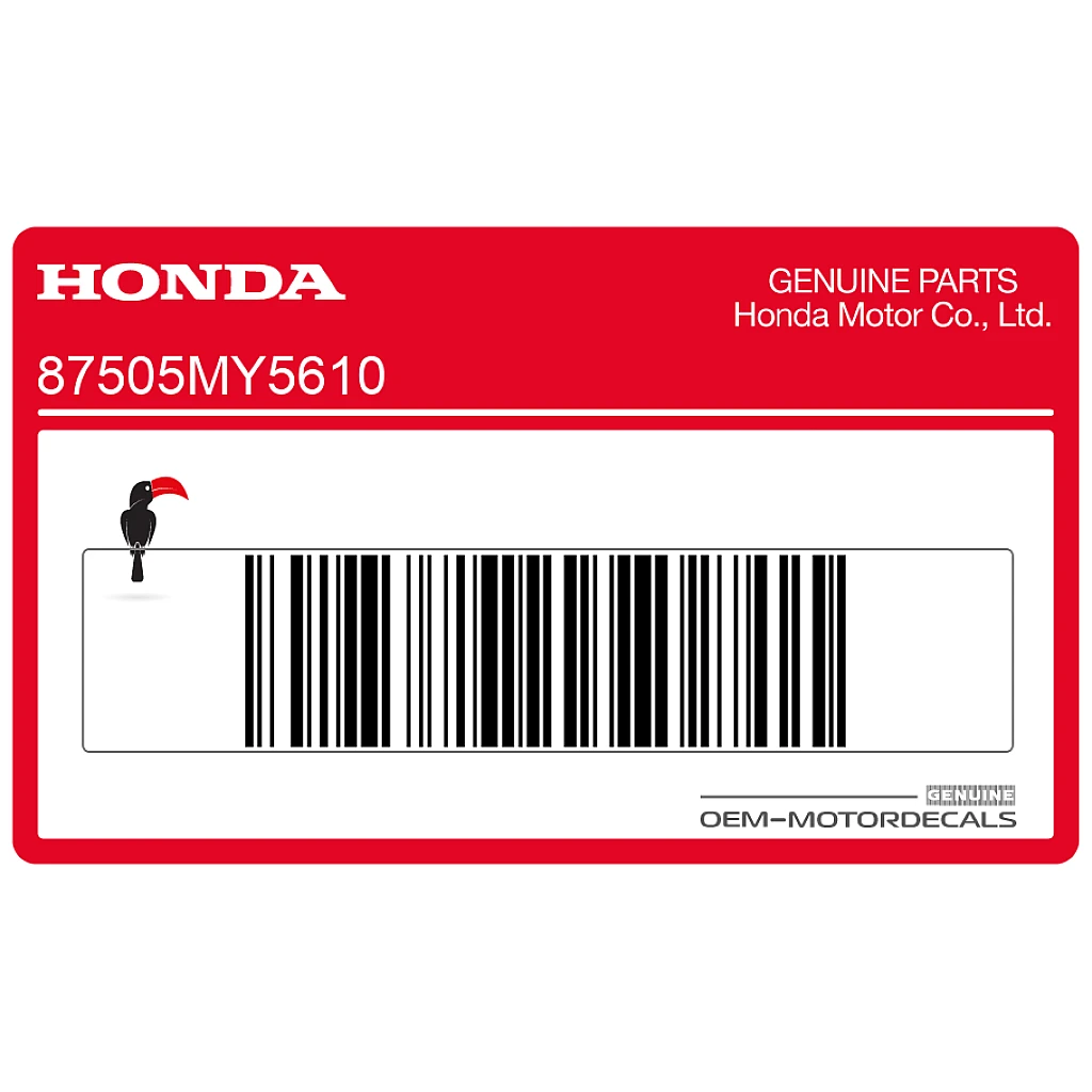 Honda CB500 Tire Information Label OEM 87505MY5610