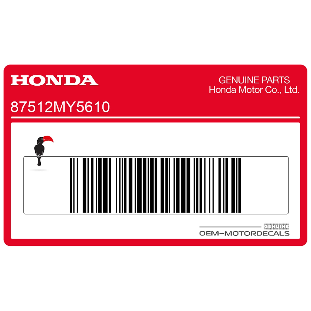 Honda CB500 Side cover caution label left side OEM 87512MY5610