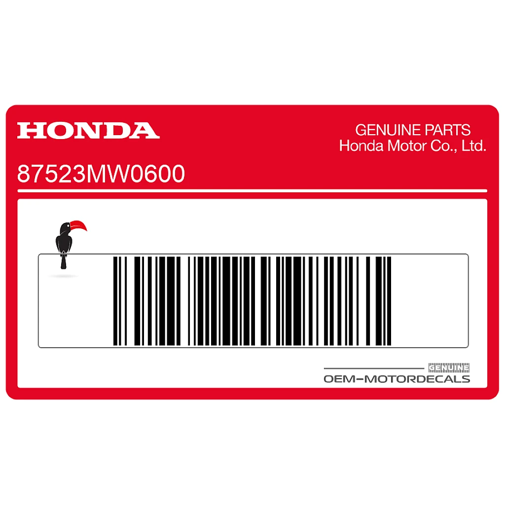 Autocollant Honda CB500 CARGO LIMIT pour coque arrière OEM 87523MW0600