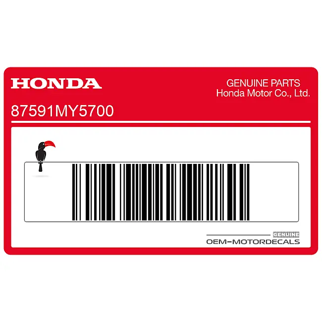 Autocollant d'avertissement Honda CB500 OEM 87591MY5700 Autocollant d'usine authentique